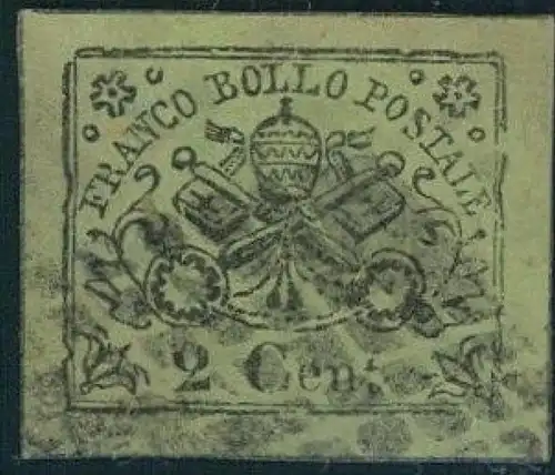 1857,2 Cent. gestempelt Kabinett - Michel 12