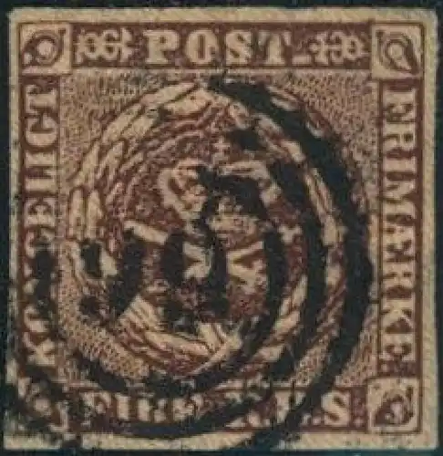 1851, RIRE RBS vollrandiges Prachtstück, gestempelt - 99 FREDENSBORG