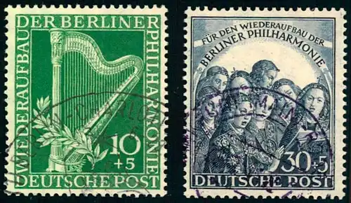 1951, Tag der Briefmarke komplett gestempelt - Michel 72/73