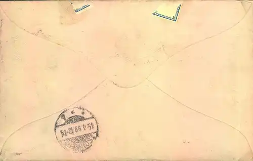1899,stationery envelope with additiobal franking from Pretoria to Eschwege, Germany