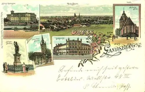 Gruss vom "LUISENHOF (LOSCHWITZ)",Lithografie,  gelaufen 1897