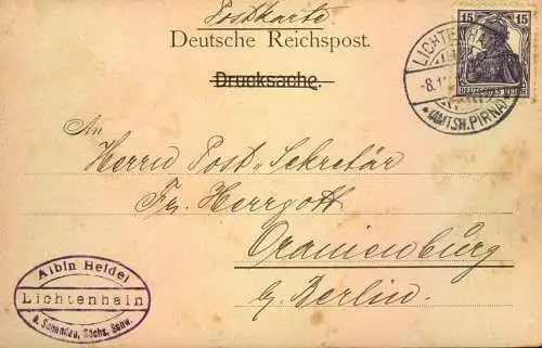 1916, Karte zur Gründung des Sammlervereins "SAXONIA" in CHEMNITZ