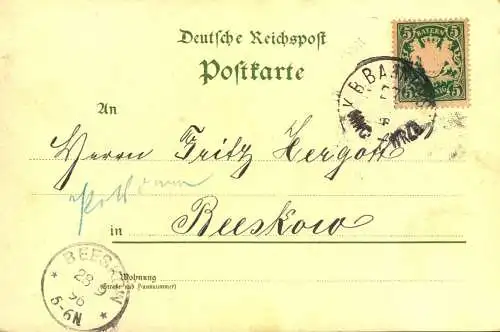 "Gruss aus " BERLIN "  gelaufen 1897