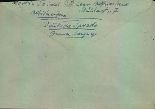 1949, 30 Pf. Stephan als EF auf Brief ab LEER nach Polen