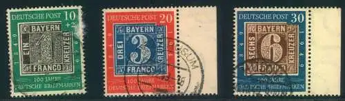 1949, 100 Jahre Deutsche Briefmarken komplett gestempelt