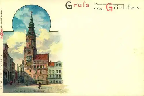 Gruss aus "GÖRLITZITZ", , Lithographie. ungelaufen  cca,1897