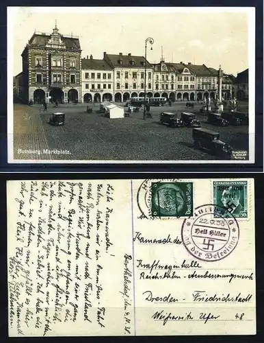 Z19685)Sudetenland Rumburg Fotokarte, gebraucht