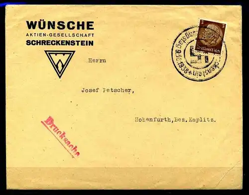 Z20225)Sudetenland interessanter Bedarfsbrief
