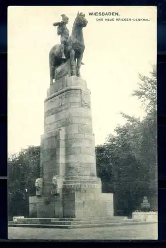 K7256)Ansichtskarte: Wiesbaden, Das Neue Krieger-Denkmal