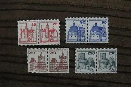 Briefmarken Berlin 1978 Serie Burgen u.Schlösser (II) als Paare kpl. postfrisch