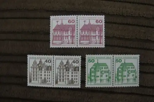 Briefmarken Berlin 1979 Serie Burgen u.Schlösser (III-IV) postfrisch, komplett, als Paare !