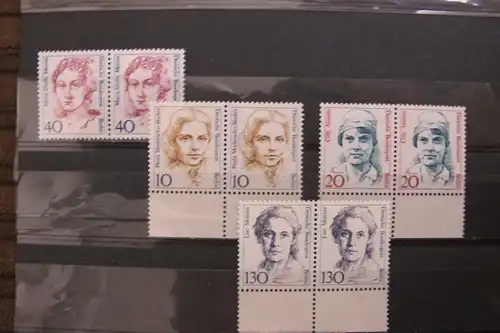 Briefmarken Berlin 1987-1988 Frauen der Geschichte (II-IV), postfrisch, komplett, als Paare!