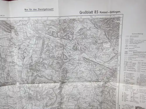 Reichsamt f. Landesaufnahme [Hrsg.]: Kassel - Göttingen : Großblatt 85 [Karte des Deutschen Reiches ]. 