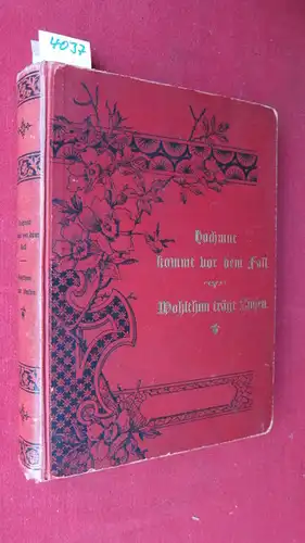 Löwenberg, C. G. B: Hochmut kommt vor dem Fall / Wohlthun trägt Zinsen. [2 Werke in einem Band] I.   Hochmut kommt vor dem.. 