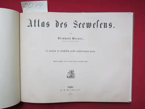 Werner, Reinhold: Atlas des Seewesens. Originalausgabe. 