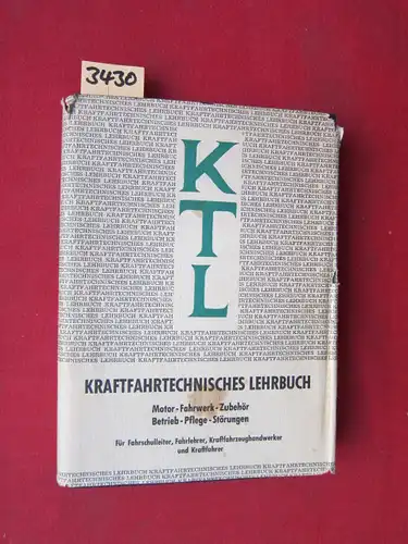 Beeger, W., H. Dietrich G. A. König u. a: Kraftfahrtechnisches Lehrbuch. Für Fahrschulleiter, Fahrlehrer, Kraftfahrzeughandwerker und Kraftfahrer. Motor - Fahrwerk - Zubehör - Betrieb - Pflege - Störungen. 