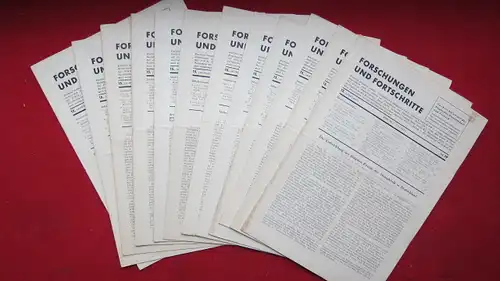 Kerkhof, Karl (Hrsg.): Forschungen und Fortschritte - Konvolut aus 12 Heften des 15. Jahrgang/1939 Nr. 19 - 28 (Juli-Anfang Oktober) und 31 - 35/36 (November-Dezember). 