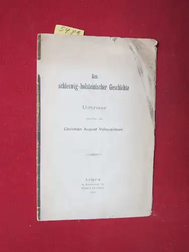 Volquardsen, Christian August: Aus schleswig-holsteinischer Geschichte : Umrisse entworfen von Christian August Volquardsen. 