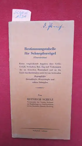 Schulz, Heinrich: Bestimmungstabelle für Schnepfenvögel (Charadiidae). 