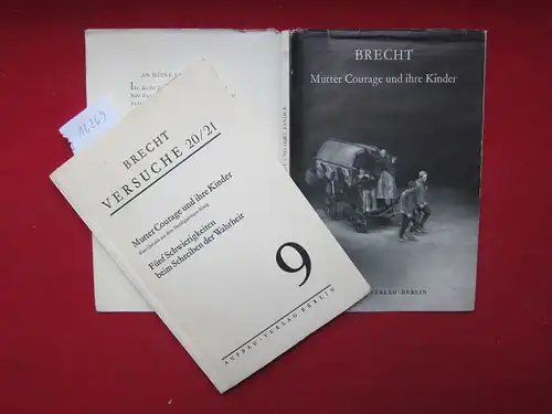 Brecht, Bertolt und Elisabeth Hauptmann [Red.]: Mutter Courage und ihre Kinder : Eine Chronik aus dd Dreissigjährigen Krieg; Fünf Schwierigkeiten beim Schreiben der Wahrheit; Versuche 20/21, Heft 9. 