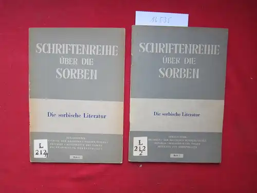 Malink, Petr: Die sorbische Literatur : [1. u. 2. Teil] Ein kurzer Überblick über ihre Entwicklung von den Anfängen bis zur Gegenwart. Schriftenreihe über die Sorben, Heft 6 u. 7. 