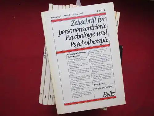 Zeitschrift für personenzentrierte Psychologie und Psychotherapie (ZPP) : Heft 1/1983 - 4/1987 (20 Hefte) EUR