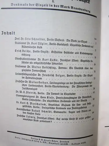 Klose, Hans, Paul Ortwin Rave Werner Lindner u. a: Brandenburgische Jahrbücher : Jahrgang 1937 (Heft 5   8) ; Hrsg. Landeshauptmann der Provinz Mark.. 