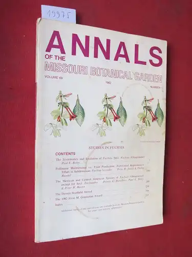 Studies in Fuchsia. Annals of the Missouri Botanical Garden. Vol. 69, no. 1, 1982. EUR