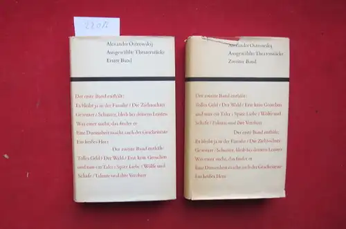 Ostrowskij, Aleksander N. und Johannes von Guenther (Hrsg.): Ausgewählte Theaterstücke. Band 1 und 2. Hrsg. u. übers. von Johannes von Guenther / Kleine russische Bibliothek. 