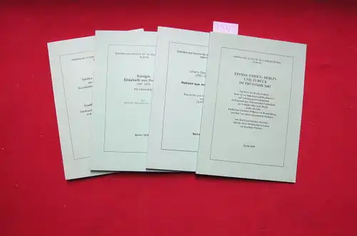 Mieck, Ilja, Wilhelm Moritz Frhr. v. Bissing Konrad Kettig u. a: Konvolut aus 4 Bänden: 1) Johann David Müller / 2) Königin Elisabeth von Preußen / 3) Quellen und Histographie [...] / 4) Einmal Emden - Berlin [...]. 