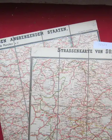 Deutscher Touring-Club München e.V. (Hrsg.): Strassenkarte von Süd-West-Bayern und den angrenzenden Staaten. [2 Faltkarten]. 
