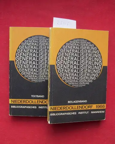 Bosse, Heinz (Hrsg.), Werner Bormann und O. Stollt: Kartographische Generalisierung : Ergebnisse d. 6. Arbeitskurses Niederdollendorf 1966 d. Dt. Ges. f. Kartographie e.V. [Text- + Beilagenband]. 