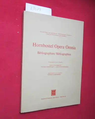 Christensen, Nerthus, Erich M. von Hornbostel und Klaus Wachsmann (Hrsg.): Hornbostel Opera omnia; Bibliographies. comp. by Nerthus Christensen. 