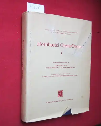 Hornbostel, Erich M. von, Klaus Wachsmann (Hrsg.) and Dieter Christensen: Hornbostel Opera omnia; Vol. 1. 