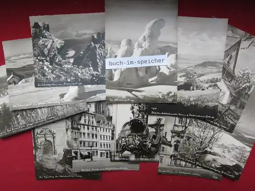 11 Postkarten (Motive: Schlesien). Handabzug. Popp-Karte Nr. 65, 153,7, 66, 150, 16, 149, 32, 78 + 2 Karten ohne Nr.. 