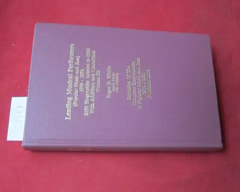 Kinkle: Leading musical performers (Popular music and Jazz) 1900 - 1950. Vol. III. 2150 biographies updated to 1996 with additions and corrections. Extension of The complete encyclopedia of popular music and Jazz 1900 - 1950. Publ. 1974. 