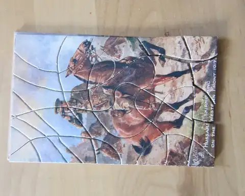 Tuck`s playtime picture puzzles: Hussars skirmishing on the Western Front 1917. 