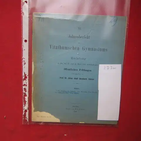 Platen, Paul und Bernhard Bernhard (Rektor u. Hrsg.): Der Ursprung der Rolande. In: XL. Jahresbericht des Vitzhumschen Gymnasiums. 