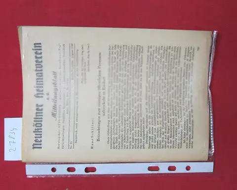 Schiller, Hans: Betrachtungen zum einstigen öffentlichen Personennahverkehr in Rixdorf. Neuköllner Heimatverein Mitteilungsblatt Nr. 36/ 1968. 