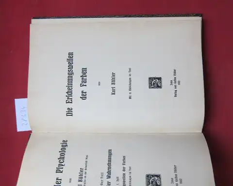 Bühler, Karl: Die Erscheinungsweisen der Farben. Handbuch der Psychologie ; Teil 1, H. 1. 