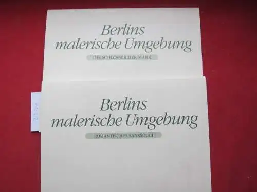 Wehlisch, Heinz und Berliner Morgenpost: Berlins malerische Umgebung. 2 Mappen mit je 6 Aquarellen. Gezeichnet von H. Wehlisch, reprod. v.d. Berl. Morgenpost. 