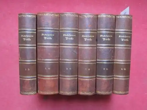 Koch, Max: Shakespeares dramatische Werke nach der Ubersetzung von August Wilhelm Schlegel, Philipp Kaufmann und Voß [12 Bände gebunden in 6] neu durchgesehen, teilweise umgearbeitet und mit Einleitungen hrsg.. 