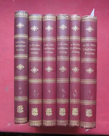 Vischer, Friedrich Theodor: Shakespeare-Vorträge. [6 Bände = komplett] Für das deutsche Volk herausgegeben von Robert Vischer. Zweite Reihe: Shakespeare-Vorträge. 