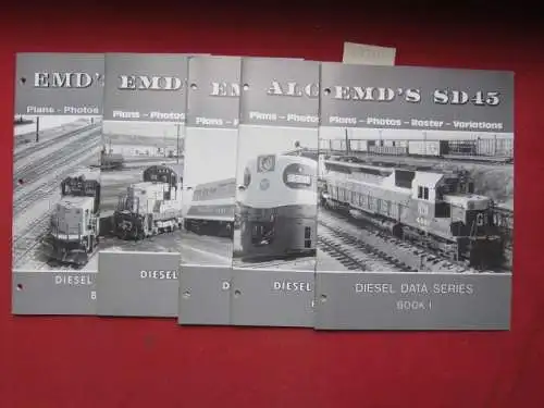 Peck, David and R. Hundman: Diesel Data Series. Book 1 - 5. Plans - Photos - Roster - Variations. EMD`S SD 45 / ALCO FA2 / EMD`S BL2 / EMD`S SD24 / EMD`S GP 15 /. 