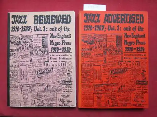 Hoffmann, Franz: Out of the New England Negro Press 1910 - 1934 [Vol. 1 + Working Book] Jazz Advertised in the Negropress. Vol. 1. A doc. with about 21.300 advert. and 3000 pict. in 8 vol.. 