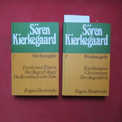 Kierkegaard, Sören: Werkausgabe; Teil: 1 und 2. Furcht und Zittern. Der Begriff Angst. Die Krankheit zum Tode. / Einübung im Christentum; Der Augenblick. // Übers. u. hrsg.: Emanuel Hirsch, Hayo Gerdes. 