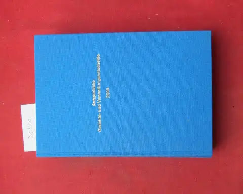 Aargauische Gerichts- und Verwaltungsentscheide; 2000. 