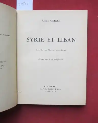 Geiger, Andre: Syrie et Liban. 