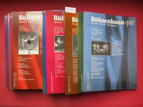 Klink, Else (Hrsg.) und Wolfgang Veit (Red.): Bühnenkunst. 12 Hefte (1/88 - 4/1990) Sprache, Musik, Bewegung. 