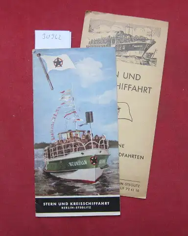 Stern und Kreisschiffahrt Berlin-Steglitz: Stern und Kreisschiffahrt. Programmheft + Fahrpläne, Tages- und Abendfahrten 1956. 